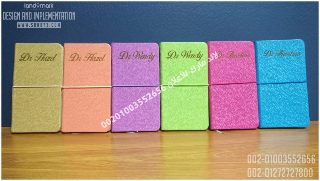block note for gift with laser engraving