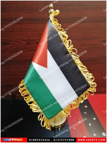 kuwait and jordan golden metal desk flag علم مكتب الكويت والاردن ذهبى