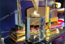 Fancy Gold Star Awards هدية كريستال نجمة مميزة