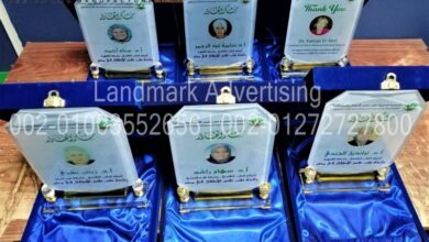 printed crystal award in egypt دروع كريستال طباعة الوان