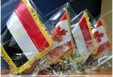 Egypt And Canada Desk Flag in Egypt