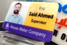 Name Tag with Risen and acrylic picture for companies